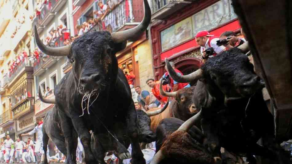 Spanien: 42 Verletzte bei diesjährig geistloser Stierhatz in Pamplona