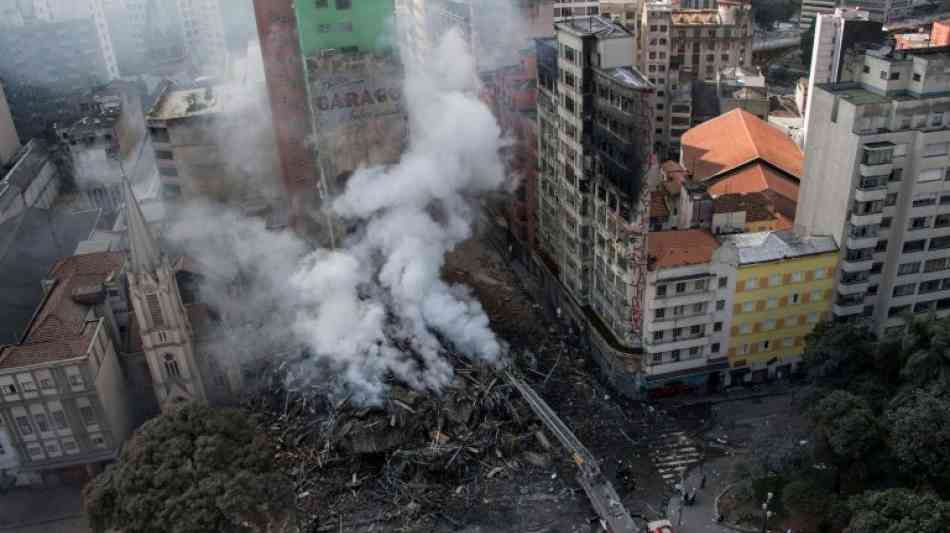 44 Menschen nach Brand und Einsturz von Hochhaus in São Paulo vermisst