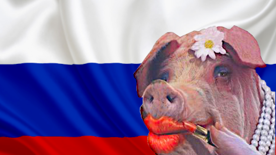 Il russo antisociale riceve un calcio nei denti come ladro di bandiere