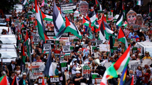 Thousands rally in London for Gaza ceasefire