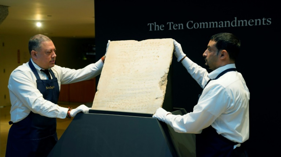 Stone tablet engraved with Ten Commandments sells for $5 million