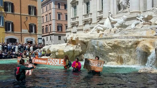 Italie: des militants écologistes noircissent l'eau de la fontaine de Trevi à Rome